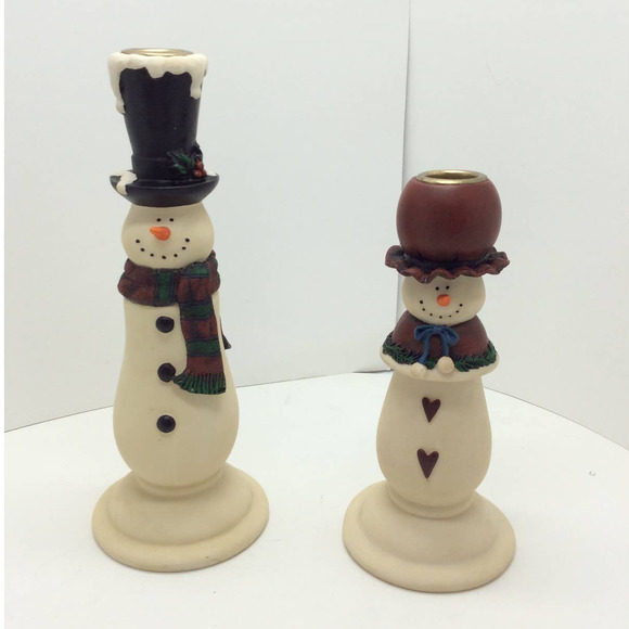 Snowman Candle Holders - Picture 1 of 4